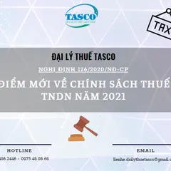 Điểm mới về chính sách thuế TNDN năm 2021