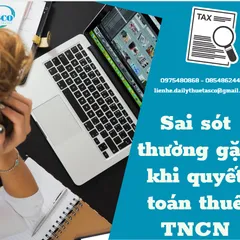 Những sai sót thường gặp khi quyết toán thuế TNCN 2021