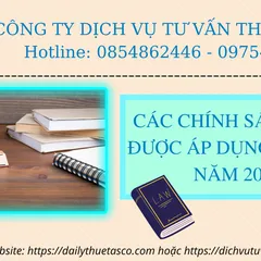 Các chính sách mới được áp dụng trong năm 2022