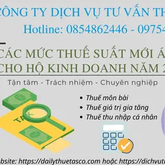 Các mức thuế suất mới áp dụng cho hộ kinh doanh năm 2022