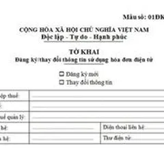 Mẫu đăng ký sử dụng hóa đơn điện tử