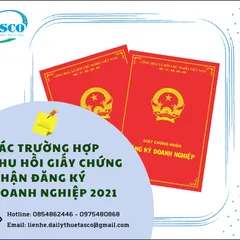 Chú ý: Các trường hợp thu hồi Giấy chứng nhận đăng ký doanh nghiệp năm 2021