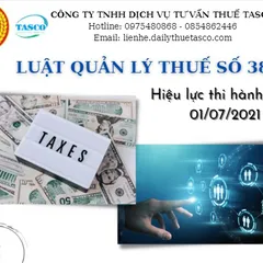 Luật quản lý thuế số 38/2019/QH14 - quản lý thuế và các khoản thu ngân sách nhà nước