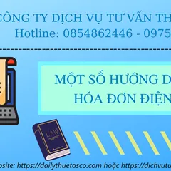 Một số hướng dẫn về hóa đơn điện tử