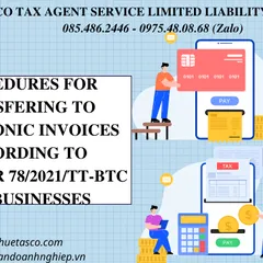 Thủ tục chuyển đổi hoá đơn điện tử theo Thông tư 78/2021/TT-BTC cho doanh nghiệp