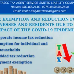 TAX EXEMPTION AND REDUCTION FOR BUSINESSES AND RESIDENTS DUE TO THE IMPACT OF THE COVID-19 EPIDEMIC