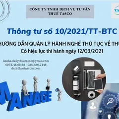 Thông tư số 10/2021/TT-BTC ngày 16/01/2021 hướng dẫn quản lý hành nghề thủ tục về thuế