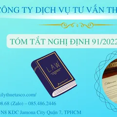 Summary of Decree 91/2022/ND-CP