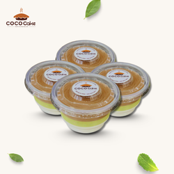 Set 4 ly Rau câu Cacao Sữa Dừa Lá Dứa