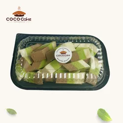 Rau câu cacao sữa dừa lá dứa ( cắt sẵn 350g )