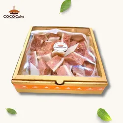 Bánh Chuối hấp đỏ cốt dừa 1kg (cắt sẵn)