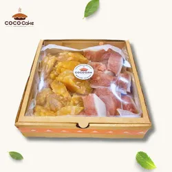 Bánh Chuối Hấp Mix hộp 1kg (cắt sẵn)