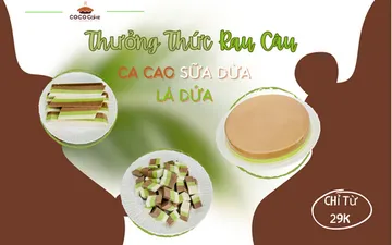 Ca Cao Sữa Dừa Lá Dứa - Món Tráng Miệng Mát Lạnh Giải Nhiệt