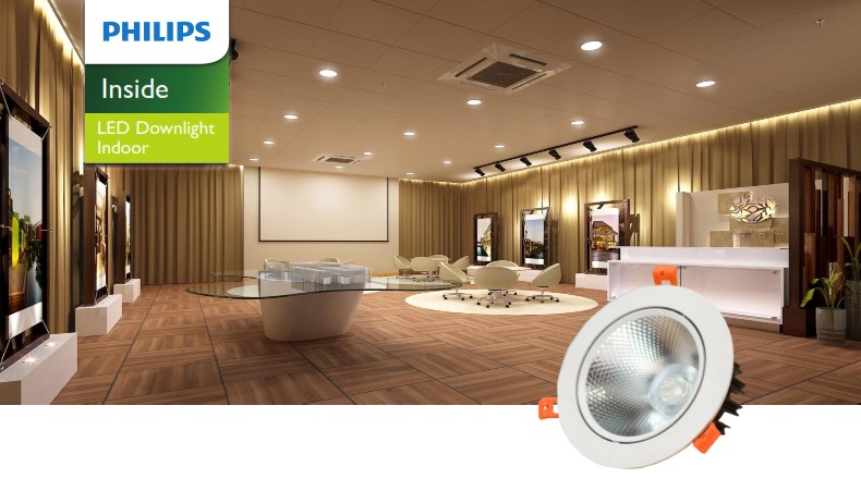 Đèn Downlight âm trần LED Philips Inside chiếu sáng trong nhà 6018X Đèn Downlight âm trần LED Philips Inside chiếu sáng trong nhà 6018X
