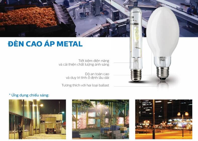 Bóng đèn cao áp Metal Halide Philips HPI Plus 250W 645/667 E40 dạng bầu Bóng đèn cao áp Metal Halide Philips HPI Plus 250W 645/667 E40 dạng bầu