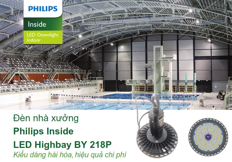 Đèn Highbay LED chiếu sáng nhà xưởng Philips Inside BY218P UFO Đèn Highbay LED chiếu sáng nhà xưởng Philips Inside BY218P UFO