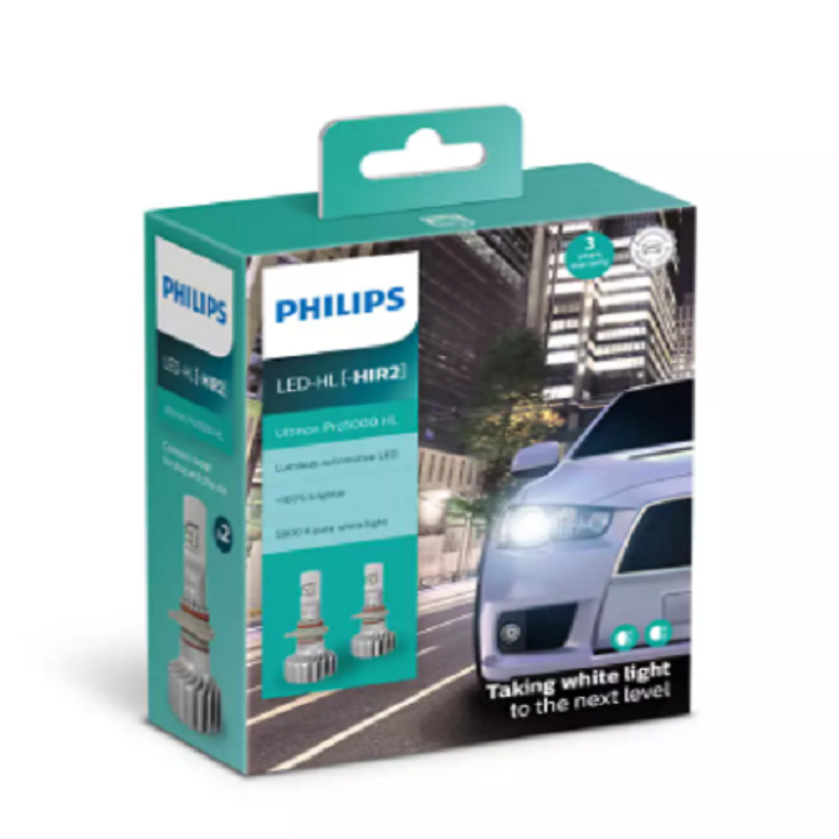 Hộp 2 Bóng đèn pha xe hơi ô tô Philips Pro 5000 LED HIR2 11012 U50 CW X2 12V-24V-5800K tăng sáng 160%