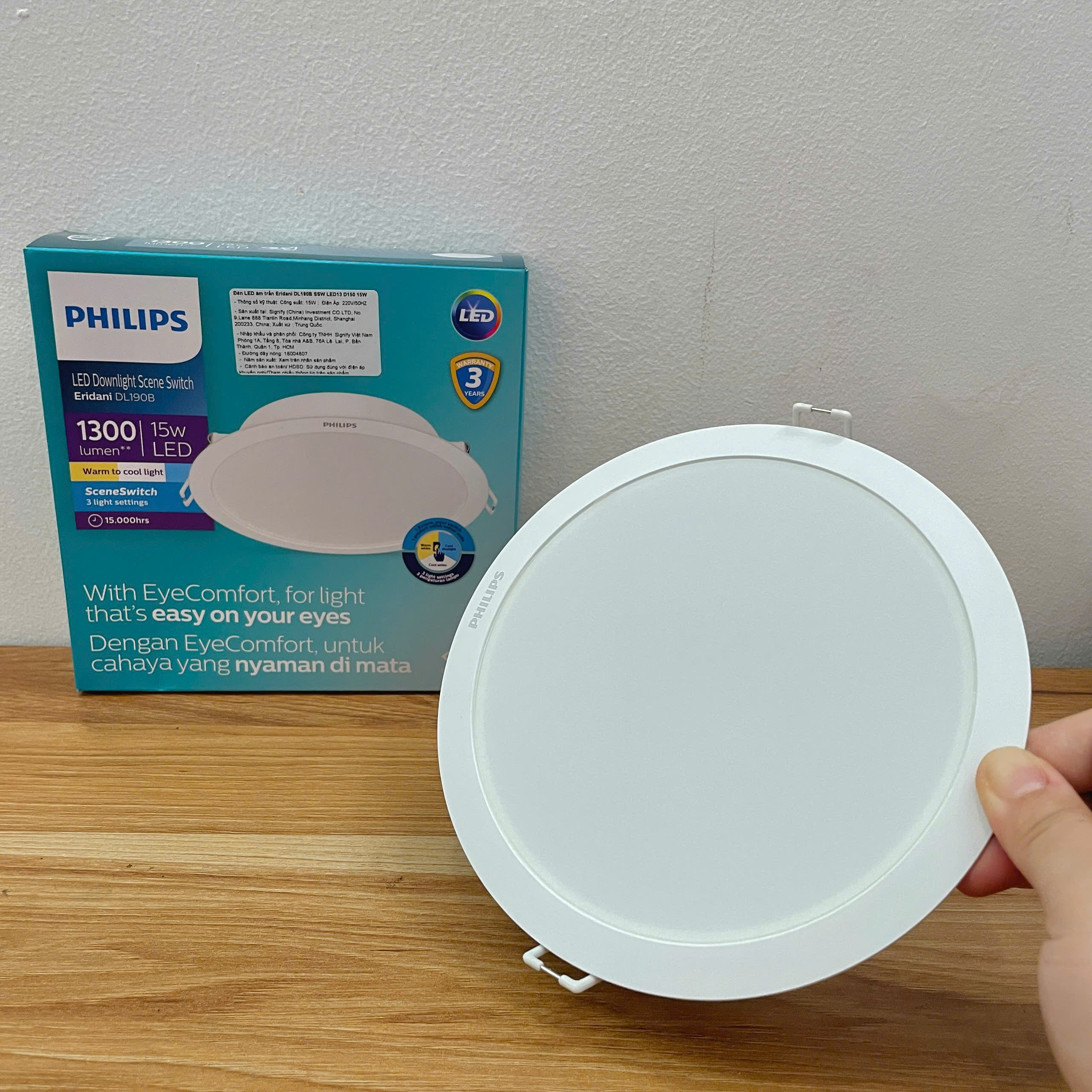 Ứng dụng đa dạng Đèn downlight âm trần đổi màu Led Philips Eridani DL190B SSW.