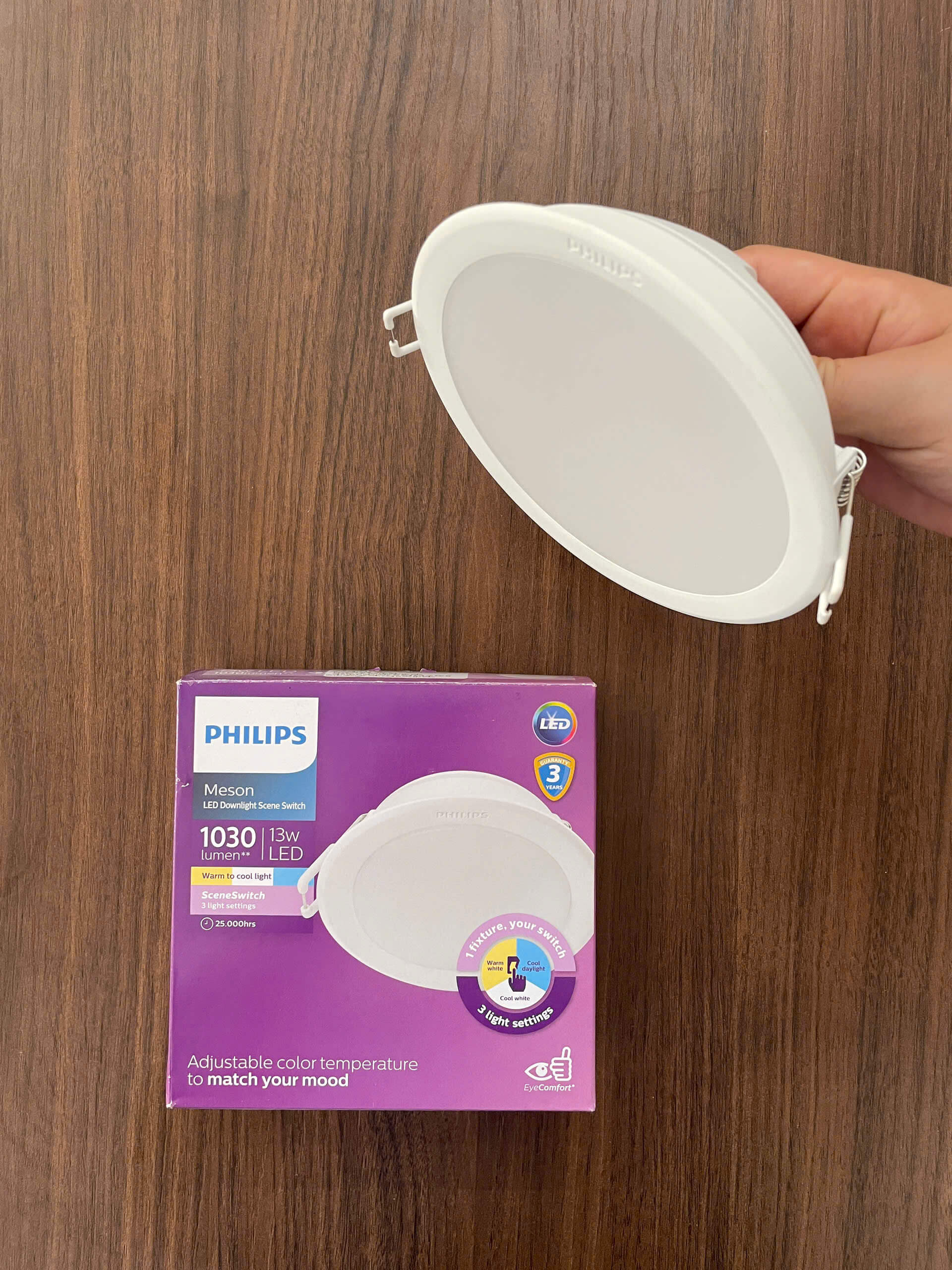 Ứng dụng Đèn downlight âm trần đổi màu Led Philips Meson SSW D125