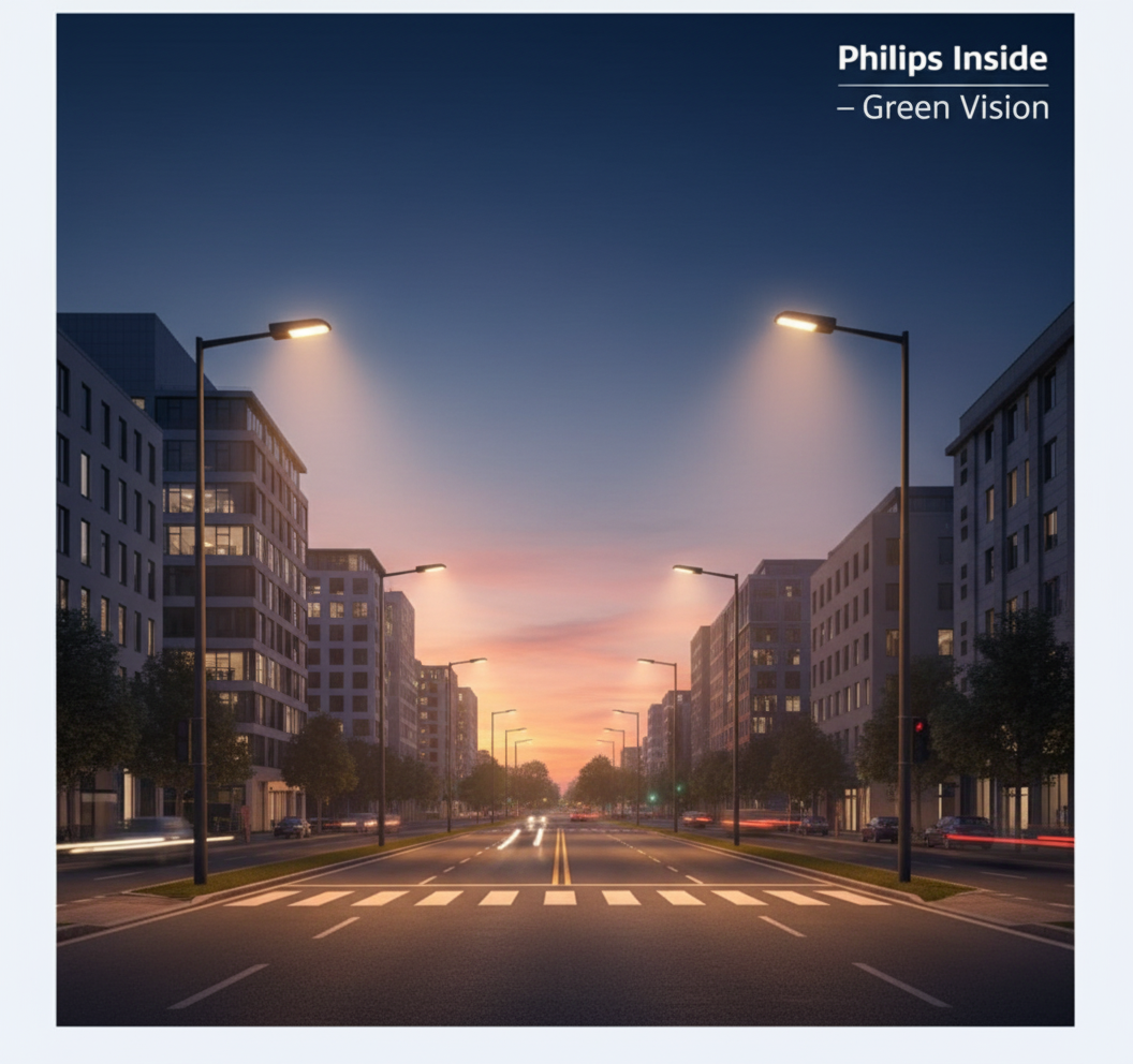 Đèn Đường Led Streetlight Philips Inside BRP372 145W với thiết kế hiện đại, bền bỉ.