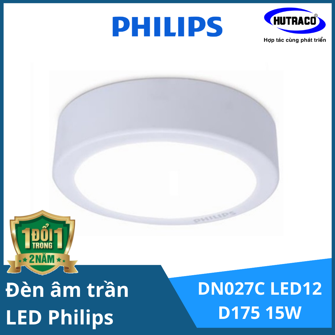 Bộ đèn downlight lắp nổi LED Philips DN027C LED12 D175 15W