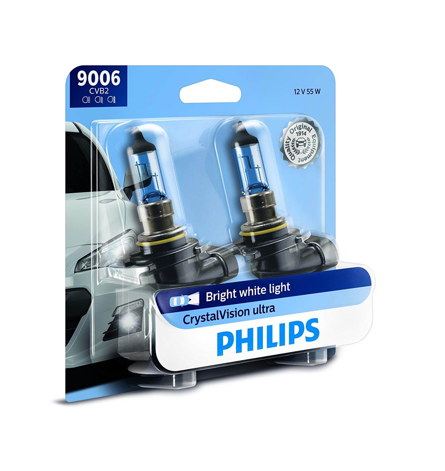 Bóng đèn xe hơi/ xe ô tô Halogen Philips CRYSTAL VISION HB4 9006 CV 12V 55W ánh sáng 4300K Bóng đèn xe hơi/ xe ô tô Halogen Philips CRYSTAL VISION HB4 9006 CV 12V 55W ánh sáng 4300K