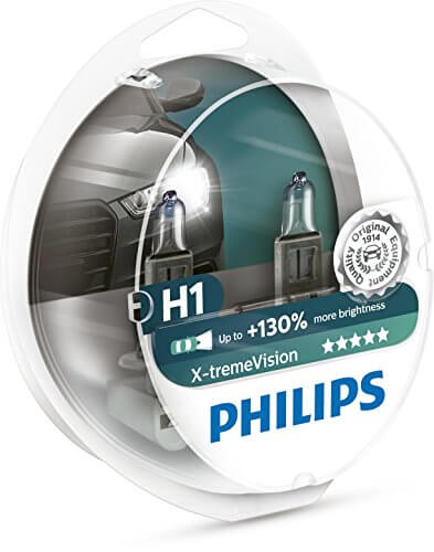 Bóng đèn gầm ôtô/ xe hơi Philips Halogen H1 12258 XV+ 12V 55W P14,5S S2 tăng sáng 130%, sáng vàng 3700K  Bóng đèn gầm ôtô/ xe hơi Philips Halogen H1 12258 XV+ 12V 55W P14,5S S2 tăng sáng 130%, sáng vàng 3700K