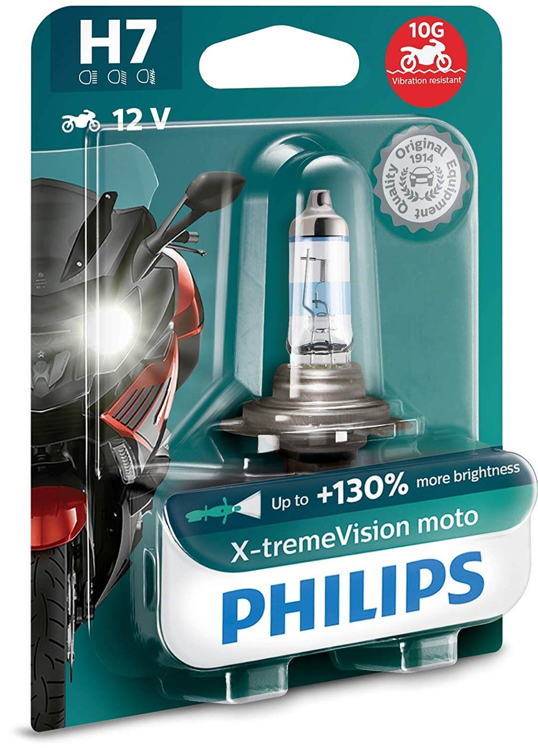Bóng đèn pha ôtô/ xe hơi Philips Halogen H7 12972 XV+ 12V 55W PX26D S2 tăng sáng 130%, sáng vàng 3700K Bóng đèn pha ôtô/ xe hơi Philips Halogen H7 12972 XV+ 12V 55W PX26D S2 tăng sáng 130%, sáng vàng 3700K