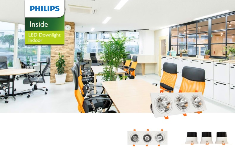 Đèn Downlight âm trần LED Philips Inside chiếu sáng trong nhà 6028X Đèn Downlight âm trần LED Philips Inside chiếu sáng trong nhà 6028X