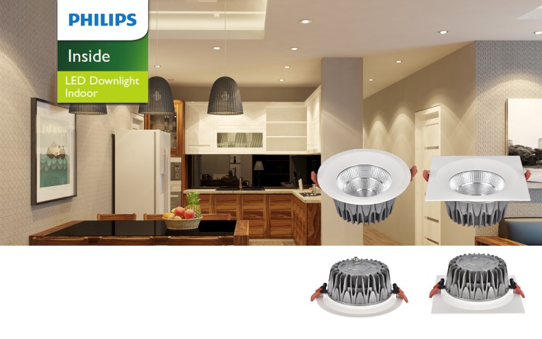 Đèn Downlight âm trần LED Philips Inside chiếu sáng trong nhà 6128XX Đèn Downlight âm trần LED Philips Inside chiếu sáng trong nhà 6128XX