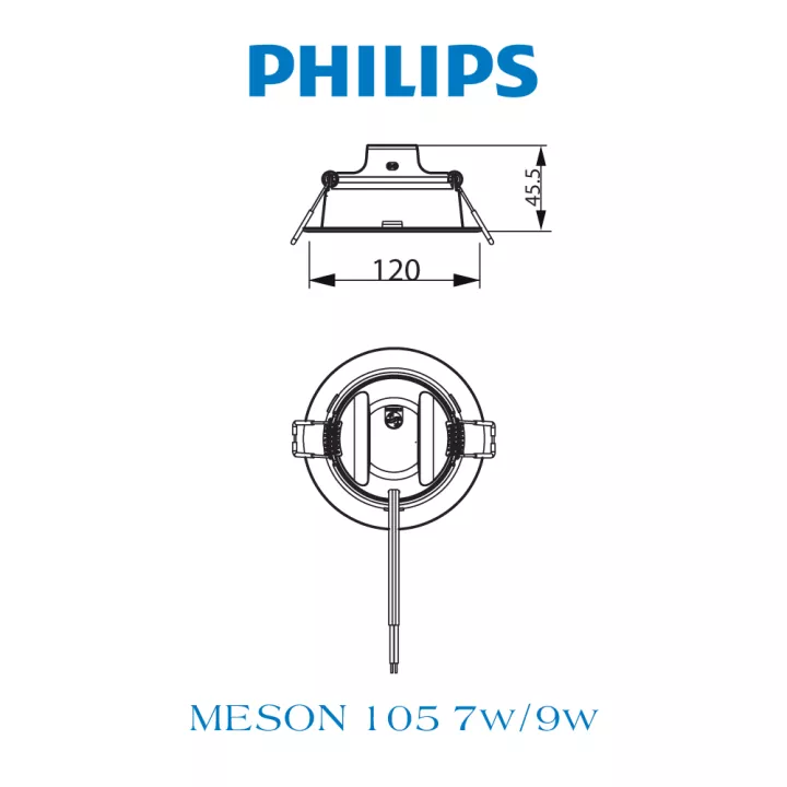 Bộ đèn downlight âm trần Led đổi màu Philips Meson SSW Φ105 SceneSwitch 9W WH recessed