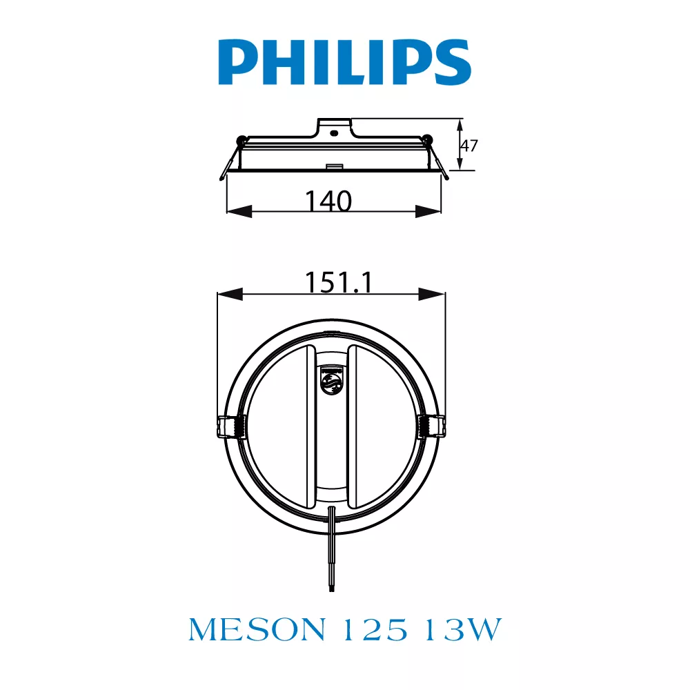 Bộ đèn downlight âm trần Led đổi màu Philips Meson SSW Φ150 SceneSwitch 17W WH recessed