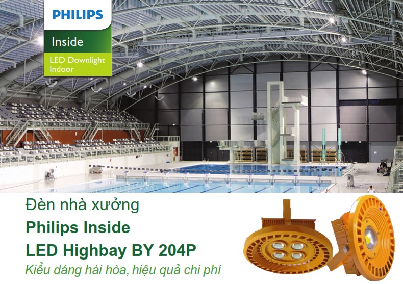Đèn Highbay LED chiếu sáng nhà xưởng Philips Inside BY204P Đèn Highbay LED chiếu sáng nhà xưởng Philips Inside BY204P