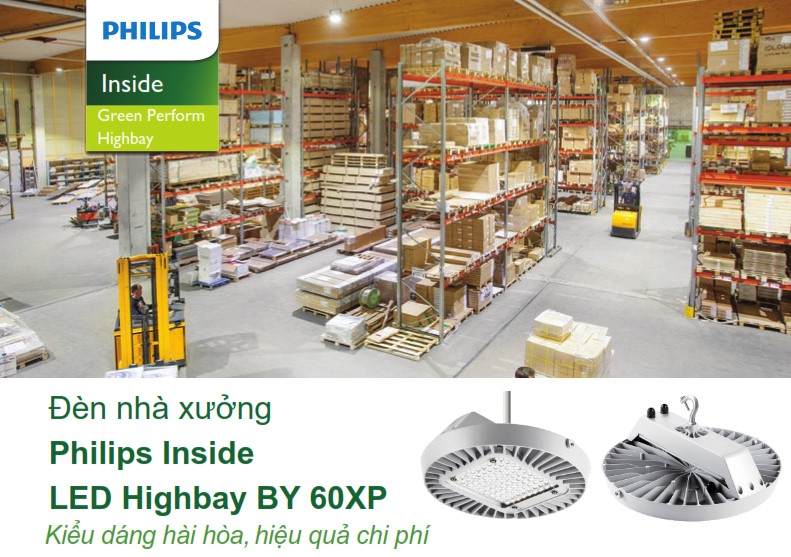 Đèn Highbay LED chiếu sáng nhà xưởng Philips Inside BY60XP Đèn Highbay LED chiếu sáng nhà xưởng Philips Inside BY60XP