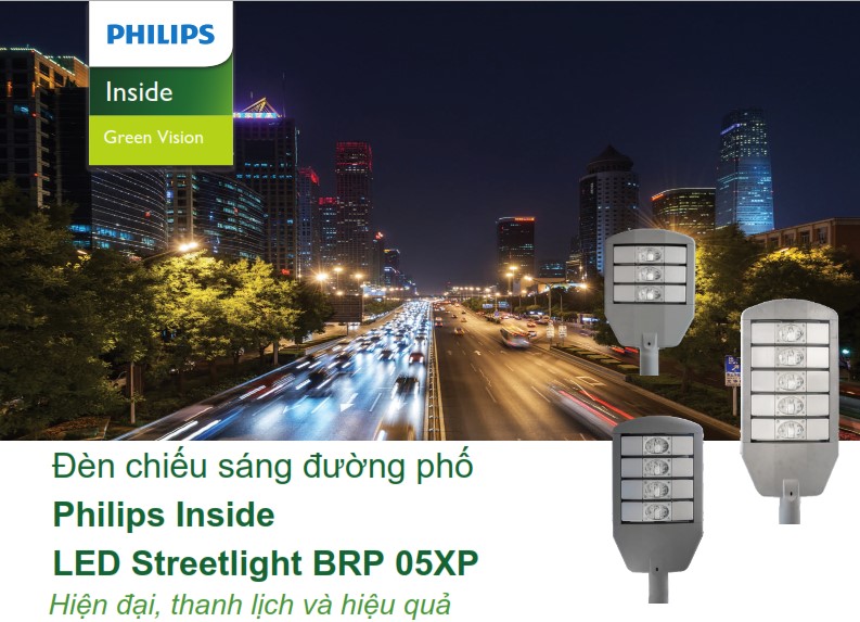 Đèn Led chiếu sáng đường phố Philips Inside Street Lighting BRP05XP Đèn Led chiếu sáng đường phố Philips Inside Street Lighting BRP05XP