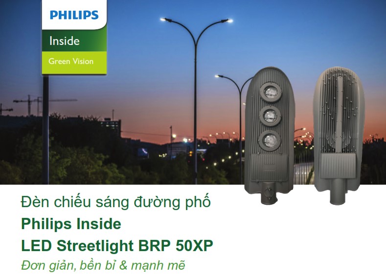Đèn Led chiếu sáng đường phố Philips Inside Street Lighting BRP50XP Đèn Led chiếu sáng đường phố Philips Inside Street Lighting BRP50XP