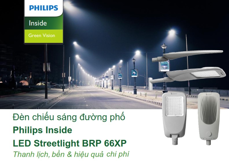 Đèn Led chiếu sáng đường phố Philips Inside Street Lighting BRP66XP Đèn Led chiếu sáng đường phố Philips Inside Street Lighting BRP66XP