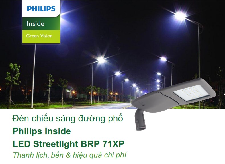 Đèn Led chiếu sáng đường phố Philips Inside Street Lighting BRP71XP Đèn Led chiếu sáng đường phố Philips Inside Street Lighting BRP71XP