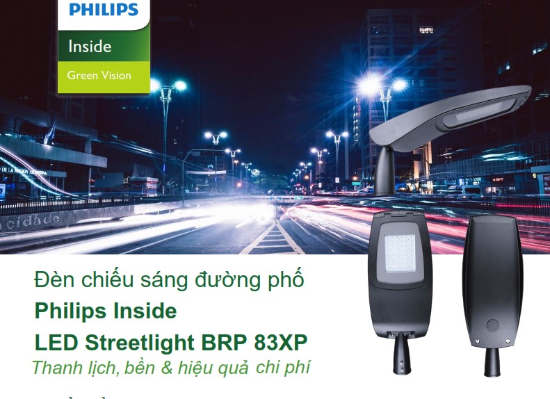 Đèn Led chiếu sáng đường phố Philips Inside Street Lighting BRP83XP Đèn Led chiếu sáng đường phố Philips Inside Street Lighting BRP83XP
