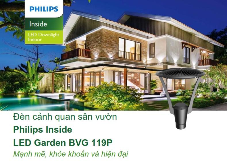 Đèn LED chiếu sáng đường phố cảnh quan sân vườn Philips Inside BVG 119P Đèn LED chiếu sáng đường phố cảnh quan sân vườn Philips Inside BVG 119P