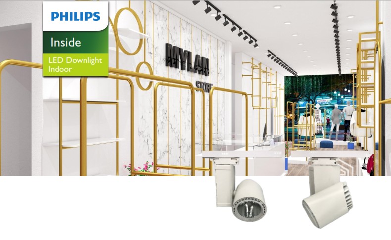 Đèn thanh ray Philips Inside LED Tracklight chiếu sáng phòng trưng bày shop triển lãm 6408X Đèn thanh ray Philips Inside LED Tracklight chiếu sáng phòng trưng bày shop triển lãm 6408X