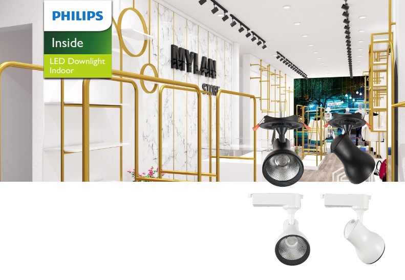Đèn thanh ray Philips Inside LED Tracklight chiếu sáng phòng trưng bày shop triển lãm 6708X Đèn thanh ray Philips Inside LED Tracklight chiếu sáng phòng trưng bày shop triển lãm 6708X