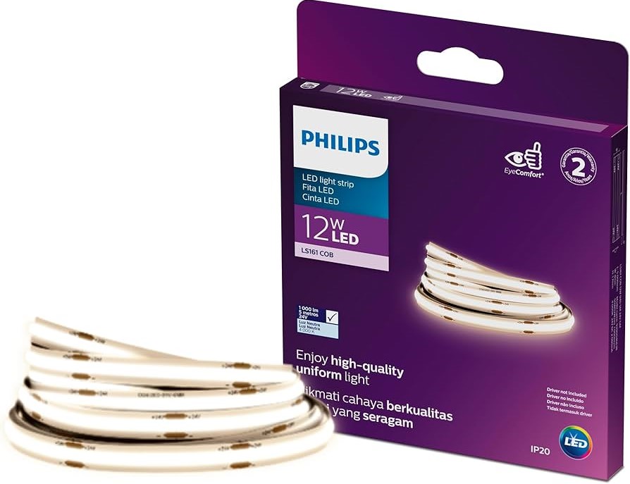 Kiến tạo không gian đẳng cấp với Đèn LED dây Philips oval LS161 COB 4000K.