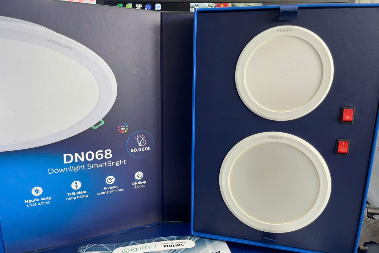 Thiết kế đèn downlight âm trần Led Philips DN068B G2 12W