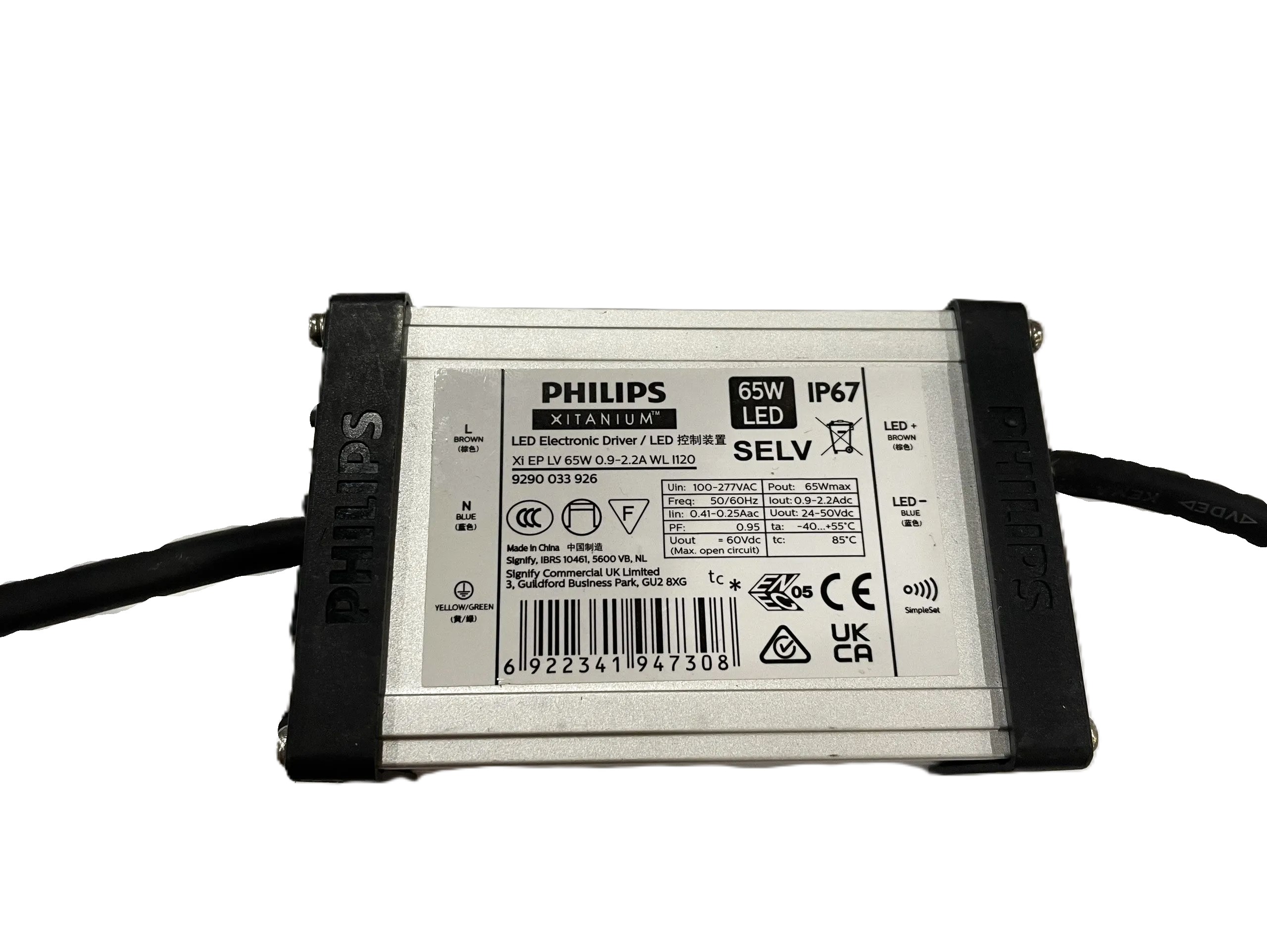 Chi tiết kỹ thuật bộ nguồn Led Philips Xitanium Xi EP LV 65W