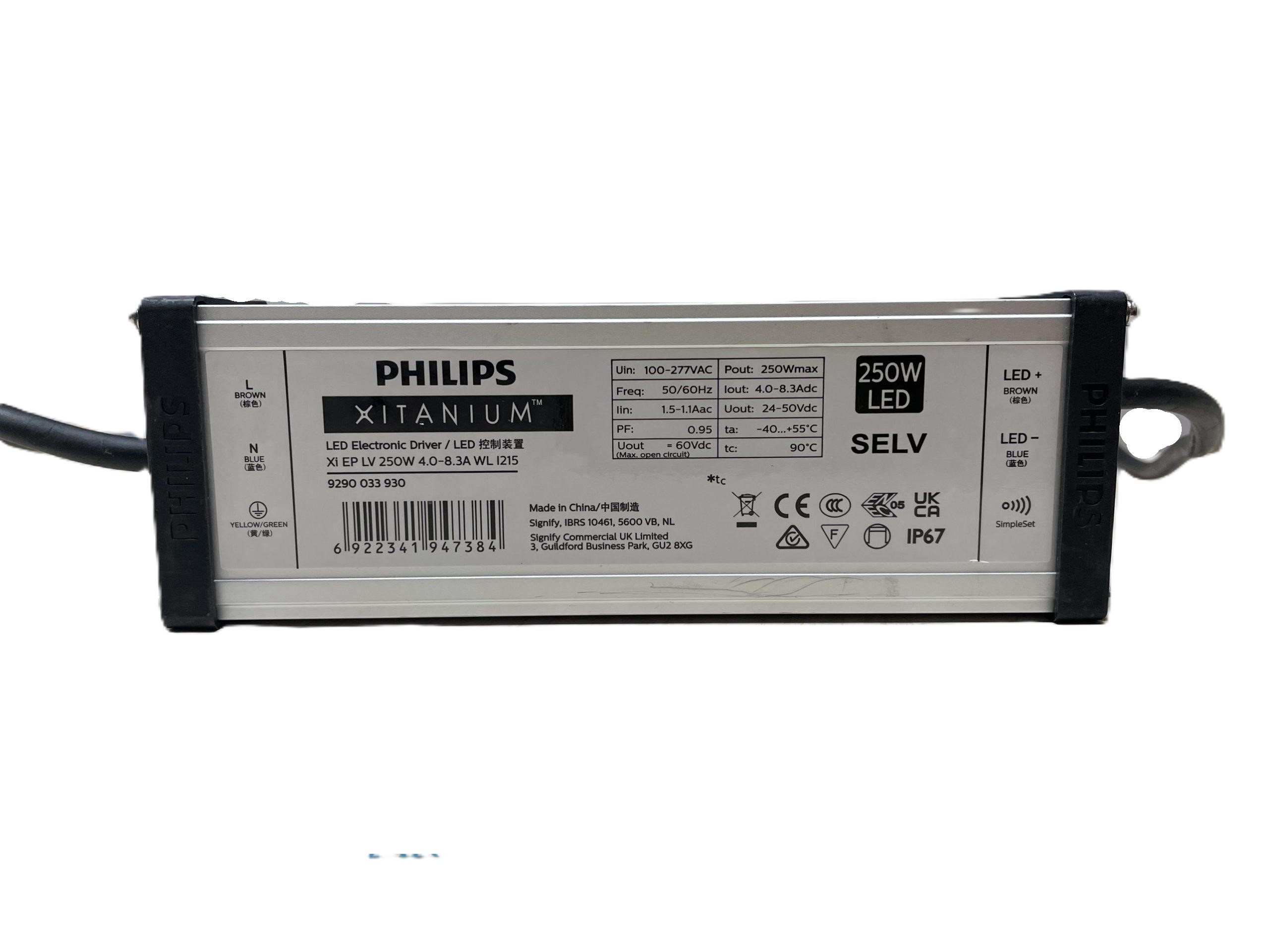 Thông số ấn tượng của Driver Led Philips Xitanium Xi EP LV 250W
