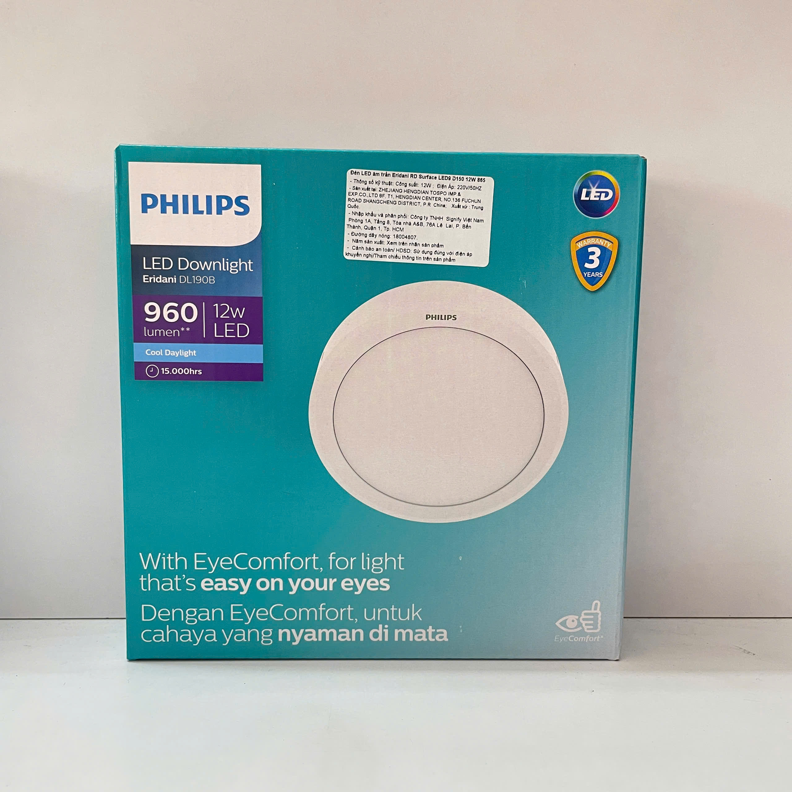 Đèn Led ốp nổi tròn downlight Philips Eridani với thiết kế hiện đại
