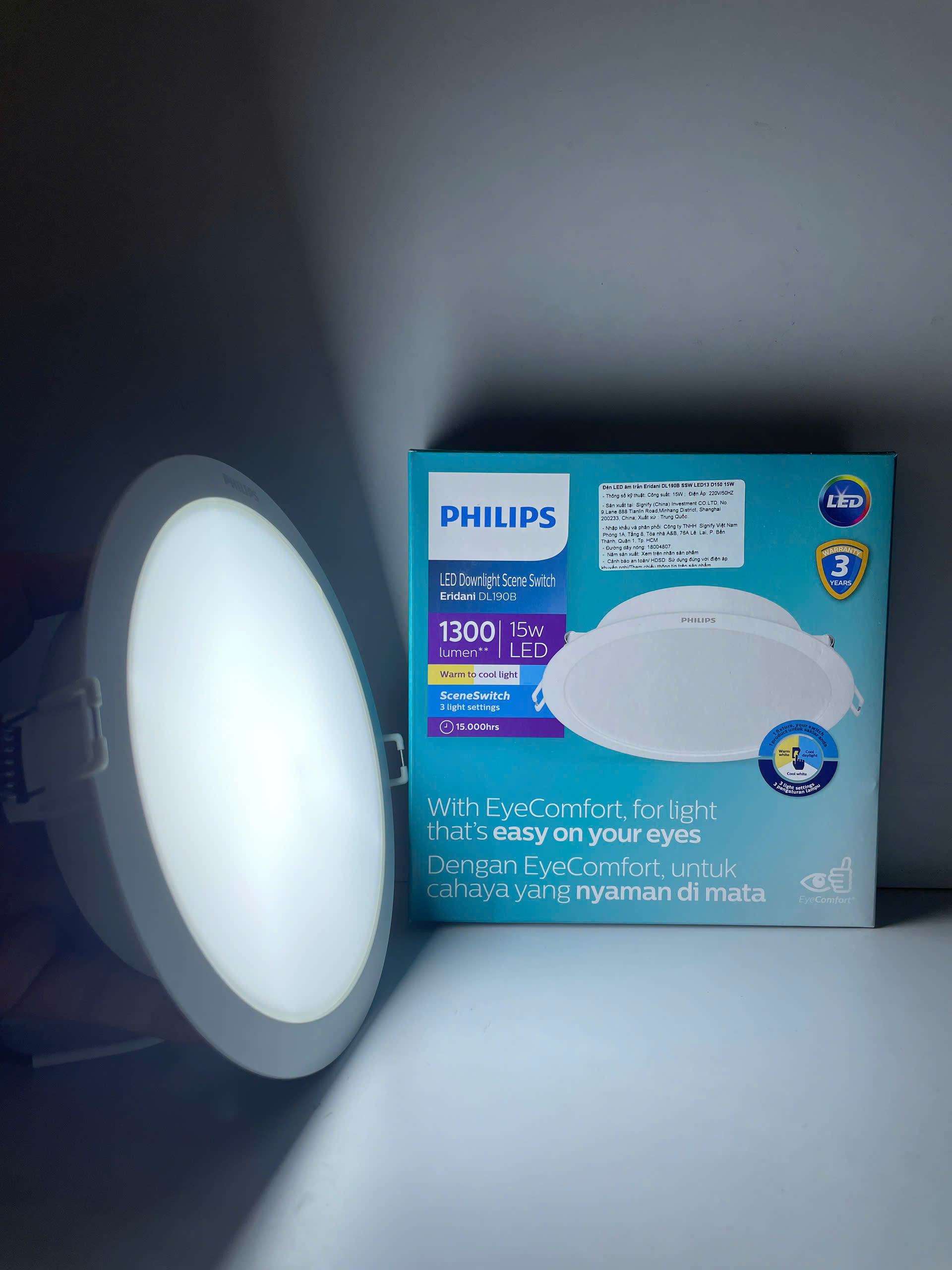 Hiệu suất chiếu sáng tối ưu của đèn Philips Eridani