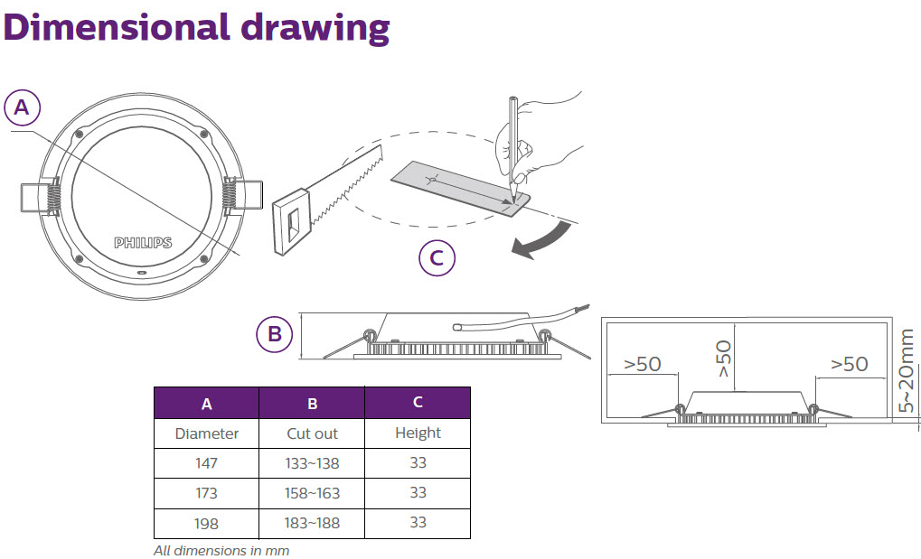 Đèn Downlight Led âm trần Philips DN024B 11W thương hiệu toàn cầu được khẳng đình trong nhiều năm Đèn Downlight Led âm trần Philips DN024B 11W