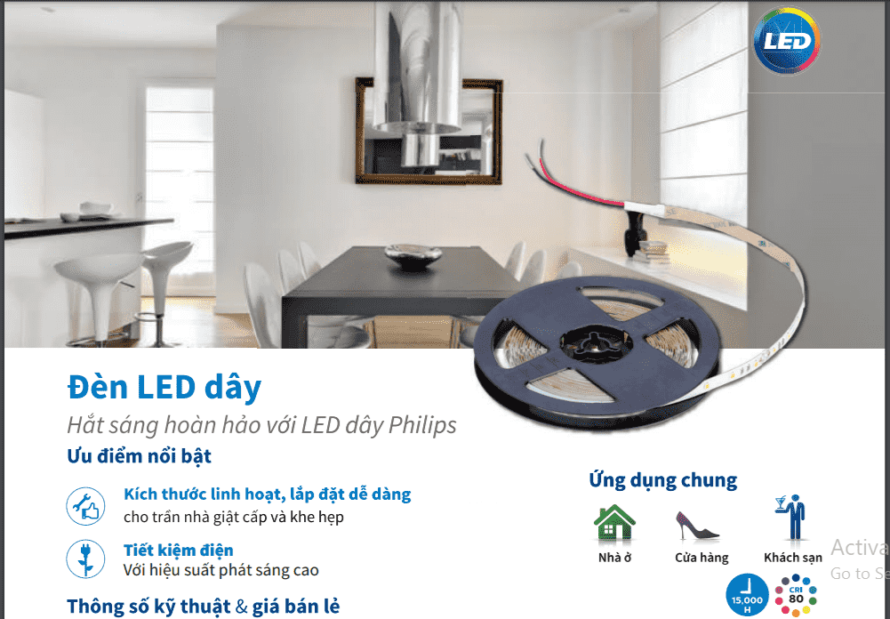 Đèn LED dây Philips LS155 G2 LED3/CW L5000 24V 12.5W/ cuộn